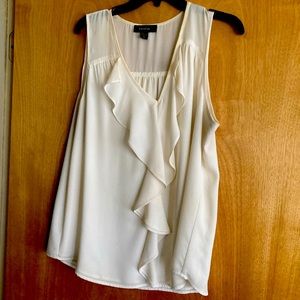 Sleeveless ruffled blouse